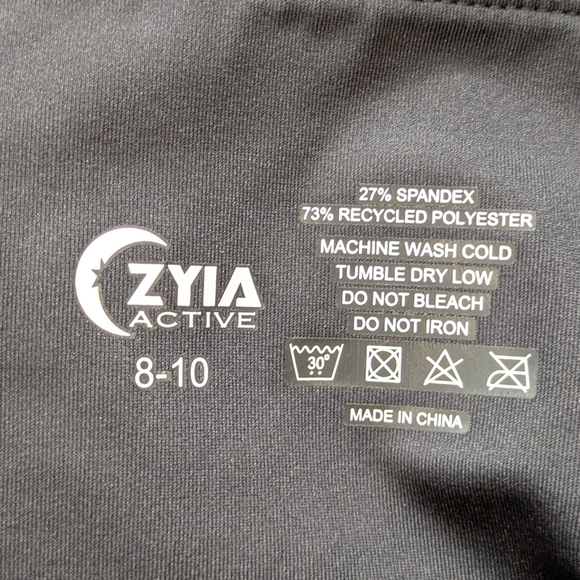 Zyia Black Crop Workout Exercise Athletic Legging 8/10 - Picture 7 of 10